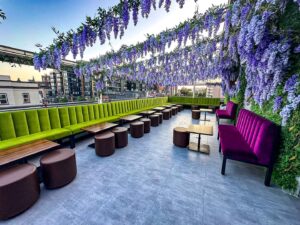 Custom Hotel Banquettes outside