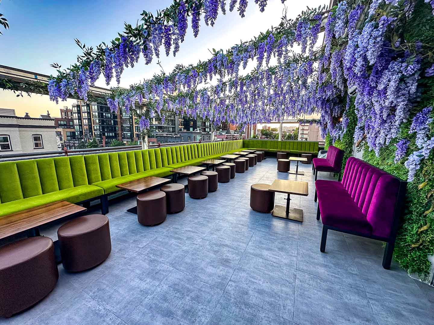 Custom Hotel Banquettes outside