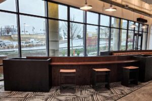 Custom banquette booth Brookfeild Prop, Atlanta 4