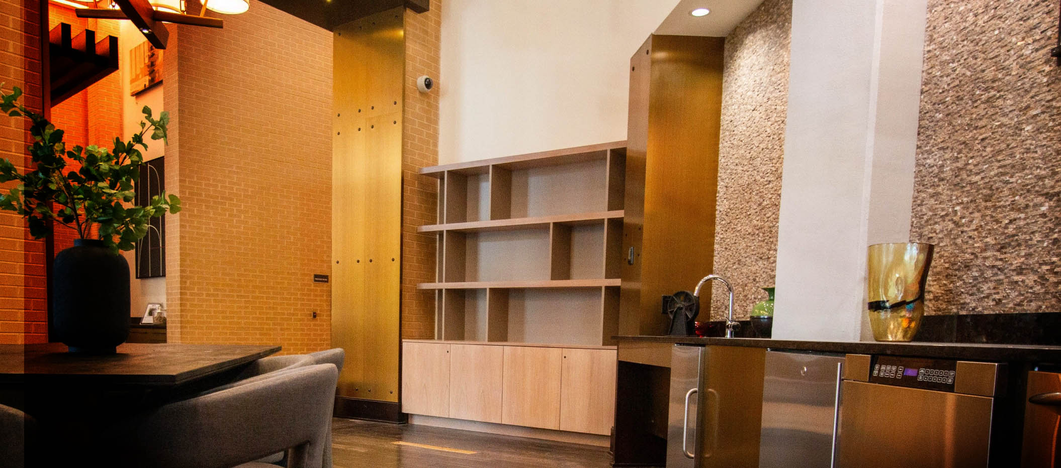 custom built in lobby