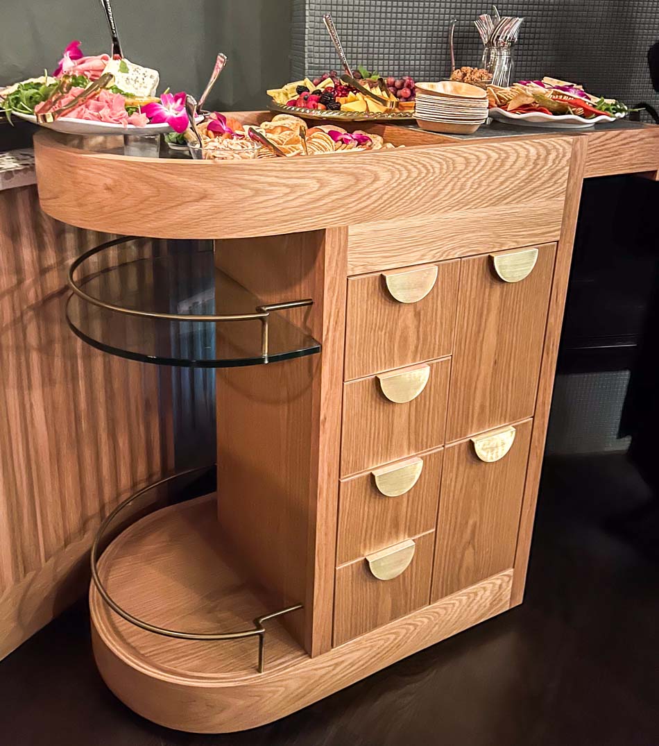 bar cart custom millwork