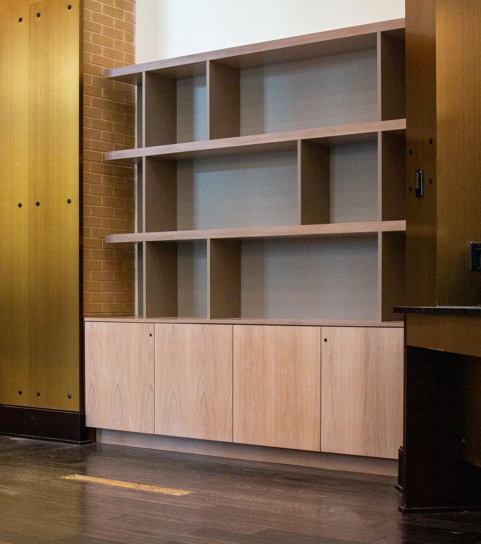 residential custom built-in millwork shelving