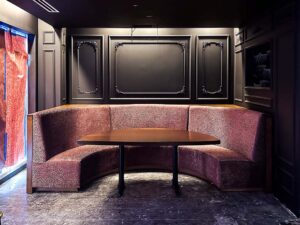 Page Image Lounge with custom U shaped Banquette Seating