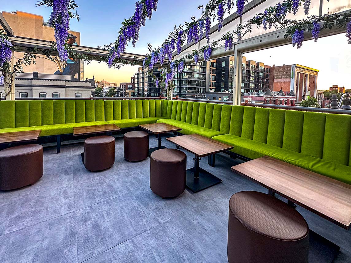 corner seating restaurant banquette