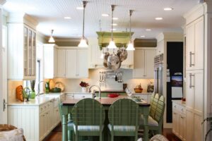Classic white custom kitchen cabinets