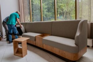 Custom Banquette Seating Installation