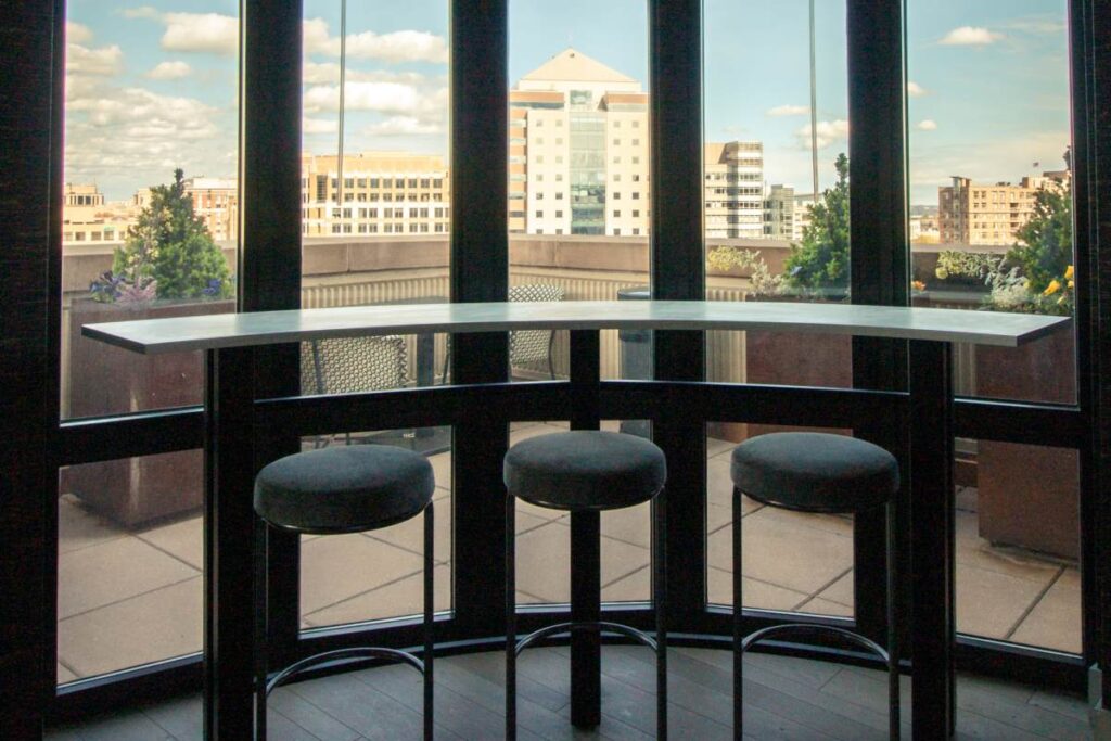 rooftop bar custom millwork