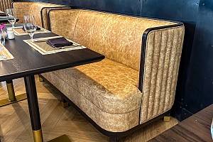 custom banquette bench beige 
