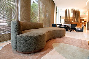 custom curved banquette