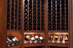 commercial millwork wine shelves