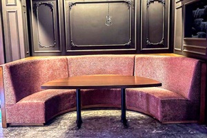 contemporary restaurant interior featuring modern lighting