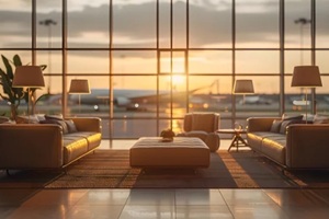 luxury airport lounge