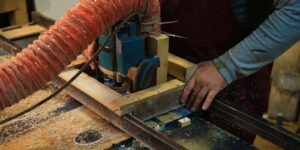 focused woodworking on a machine